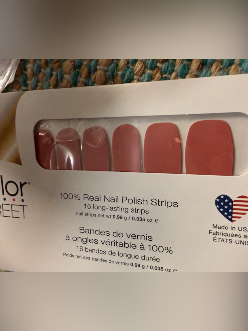 Color Street Dusky Rose Nail Polish Strips - Pack of Long-Lasting Rose Strips
